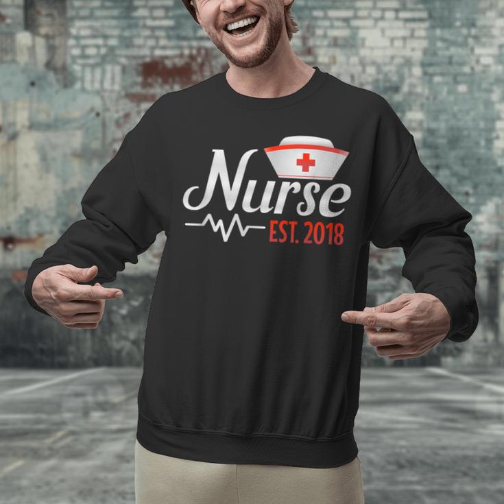 Nurse Nursing School Graduation Est 2018 Shirt Unisex Sweatshirt