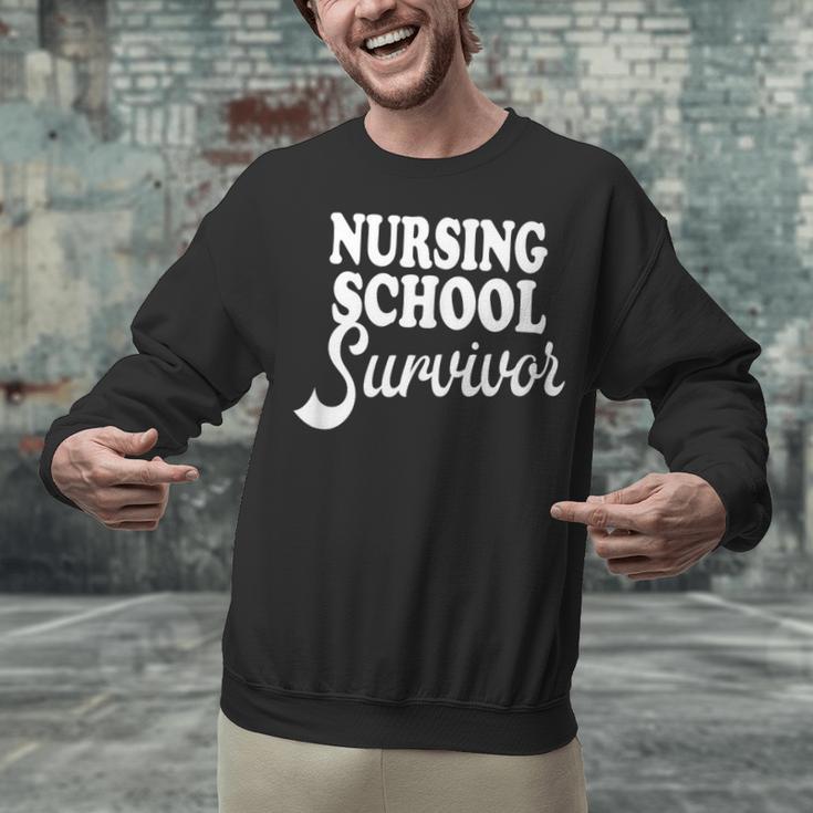 Nursing School Survivor Nurse Graduation Medical T-Shirt Unisex Sweatshirt