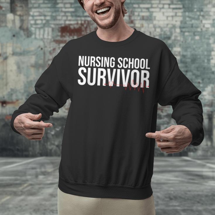 Nursing School Survivor- For Nurses-RN Graduation Unisex Sweatshirt