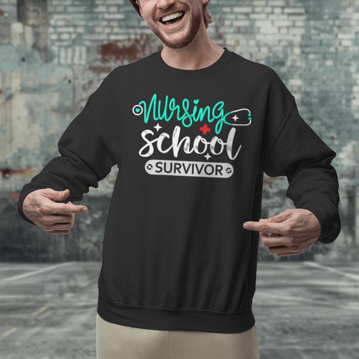 Nursing School Survivor RN Grad Nurse Graduation Student Unisex Sweatshirt