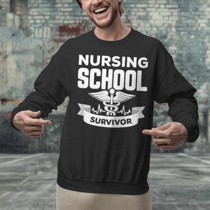 Nursing School Survivor Senior Nurse Graduation TShirt Unisex Sweatshirt
