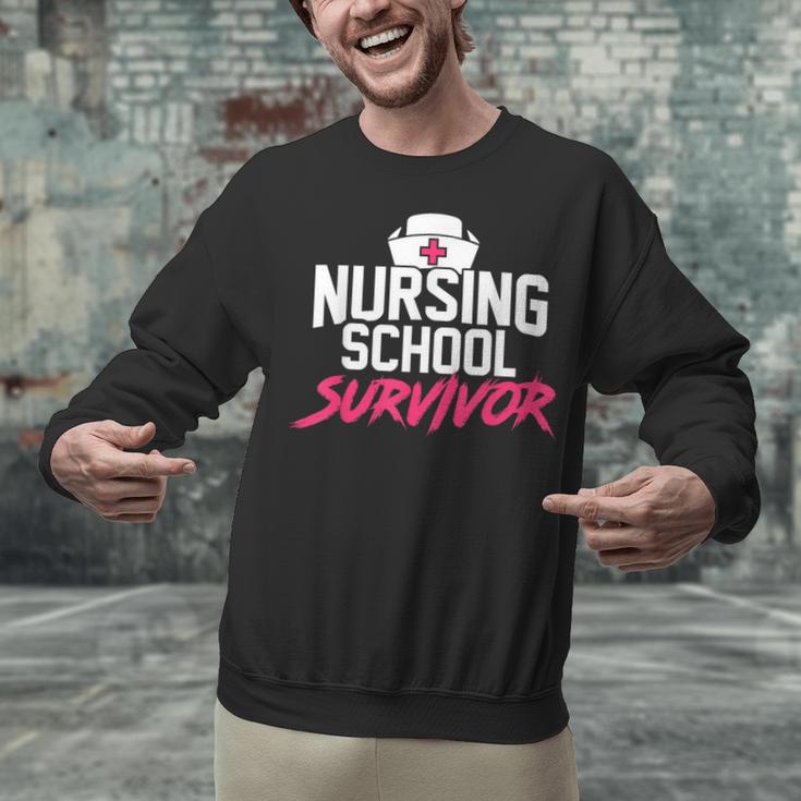 Nursing School Survivor Shirt Graduation Party Tee Unisex Sweatshirt