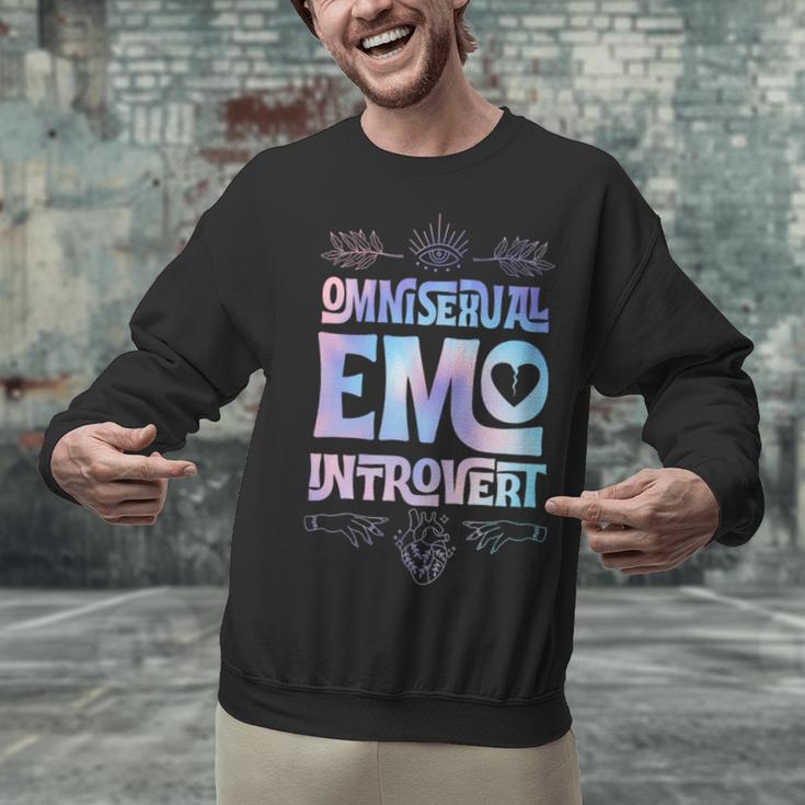 Omnisexual Emo Introvert Pride Trendy Mystic Teen Goth Style Unisex Sweatshirt Omnisexual Emo Introvert Pride Trendy Mystic Teen Goth Style Unisex Sweatshirt