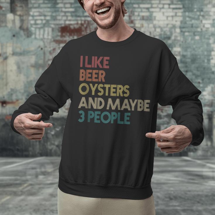 Oysters And Beer Lovers Introvert Quote Vintage Retro Unisex Sweatshirt Oysters And Beer Lovers Introvert Quote Vintage Retro Unisex Sweatshirt