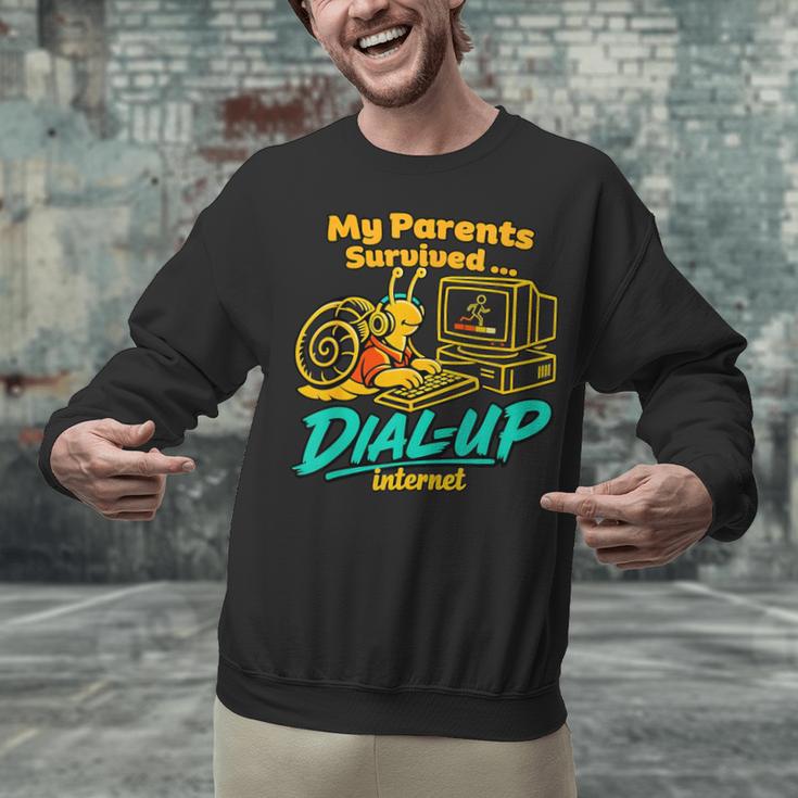 My Parents Survived Dial Up Internet Nostalgia 90s Unisex Sweatshirt My Parents Survived Dial Up Internet Nostalgia 90s Unisex Sweatshirt