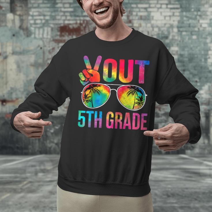 Peace Out 5th Grade Tie Dye Graduation Last Day Of School Unisex Sweatshirt