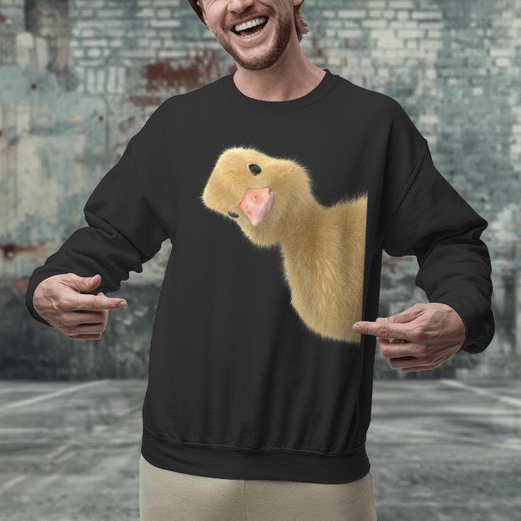 Peking Duck Peeking Chef Graduation Farm Duck Lover Unisex Sweatshirt
