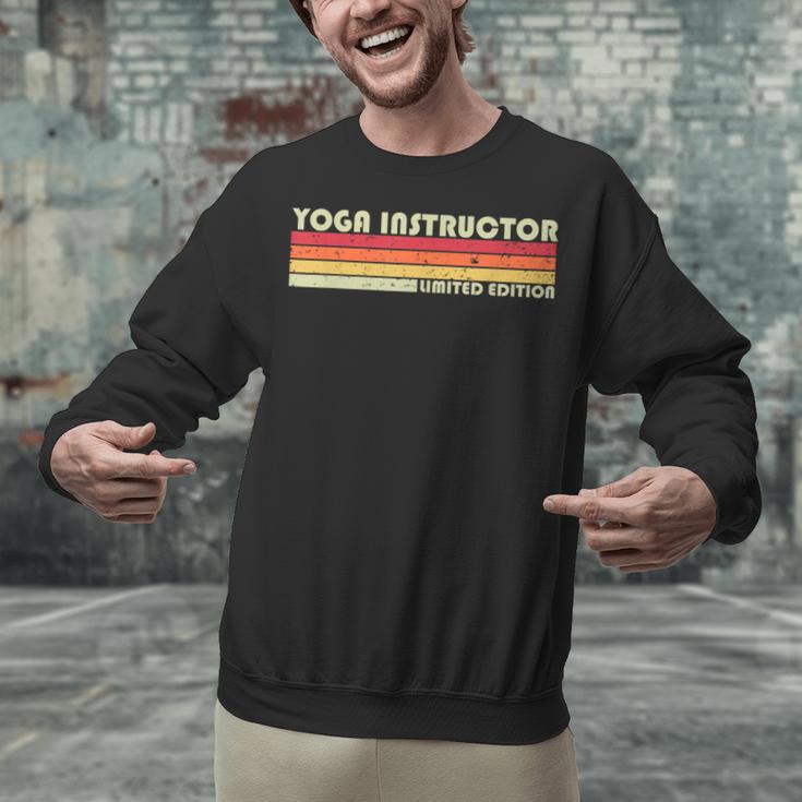 Personal Christmas Retro Vintage Graduation Yoga Instructor Job Title Profession Birthday Worker Unisex Sweatshirt
