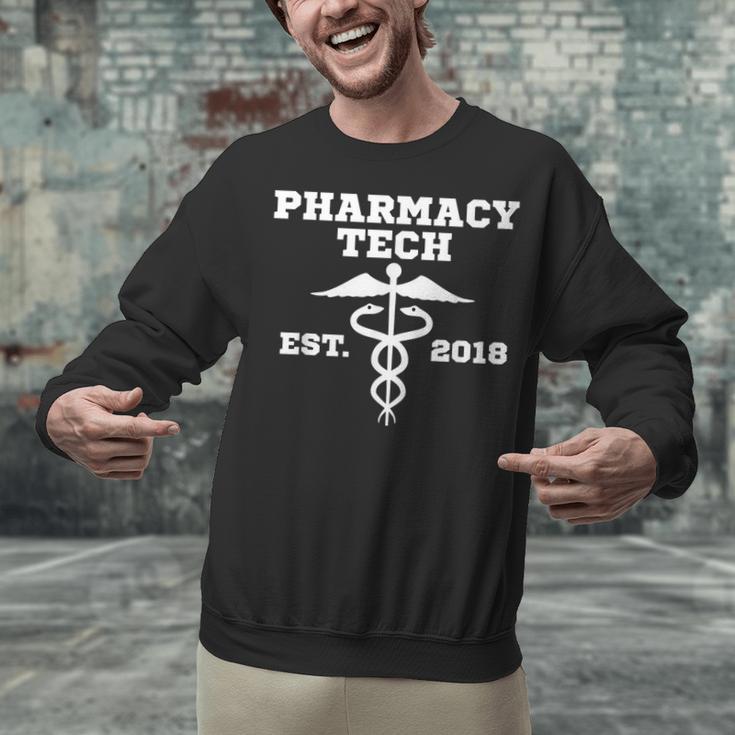 Pharmacy Tech GraduationShirt Student Est 2018 Unisex Sweatshirt