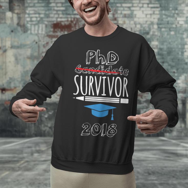 PhD Survivor 2018 Tshirt For PhD Graduates Graduation Gift Unisex Sweatshirt