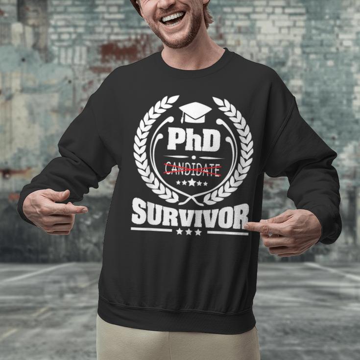 PhD Survivor Doctorate Graduate Shirt Graduation Unisex Sweatshirt