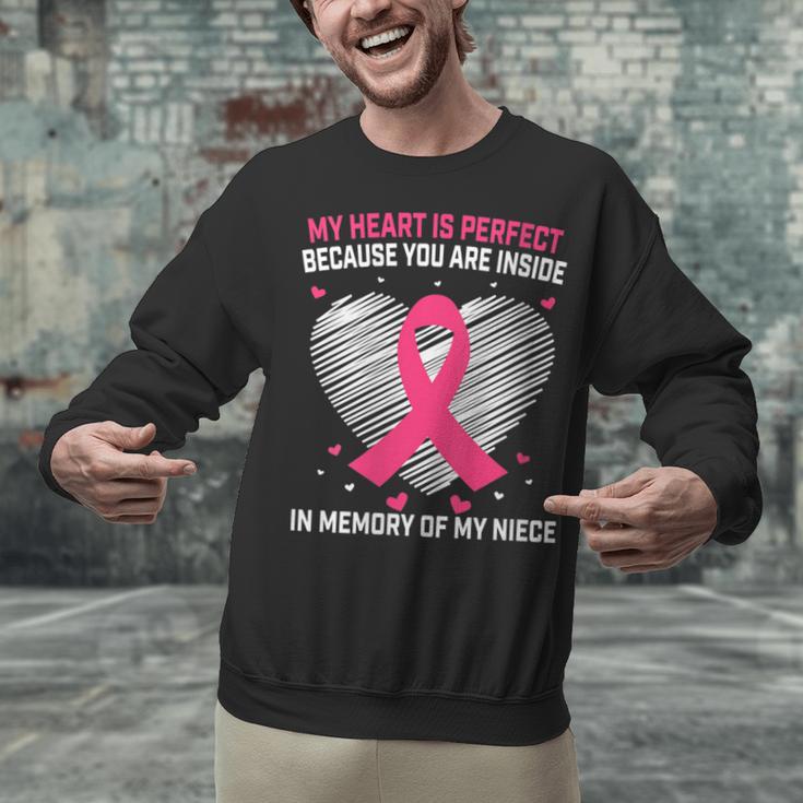 Pink Breast Cancer Awareness Women Men In Memory Of My Niece Unisex Sweatshirt