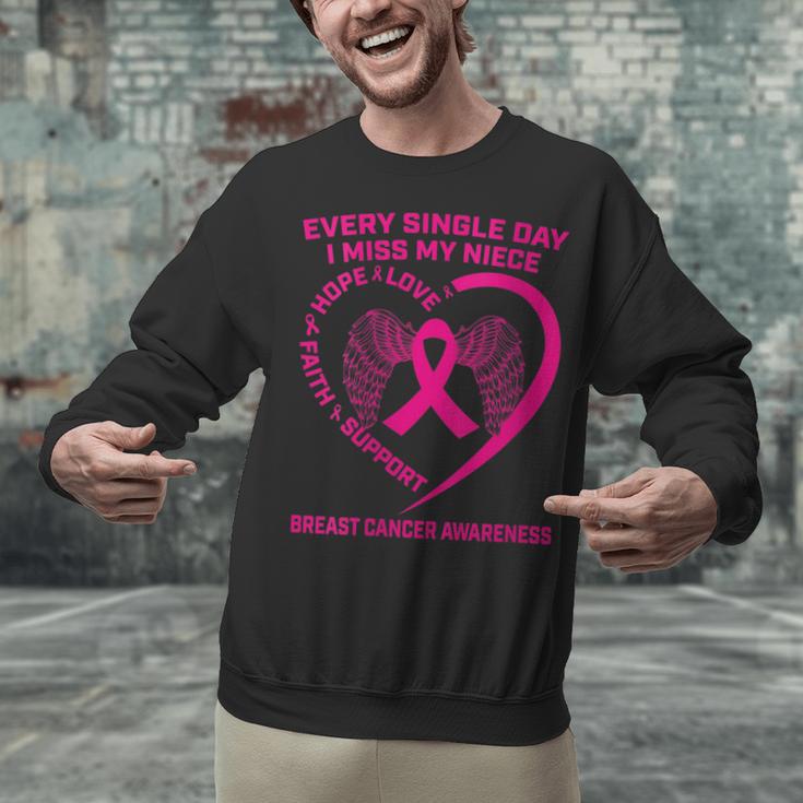 Pink Ribbon In Memory Of My Niece Breast Cancer Awareness Unisex Sweatshirt