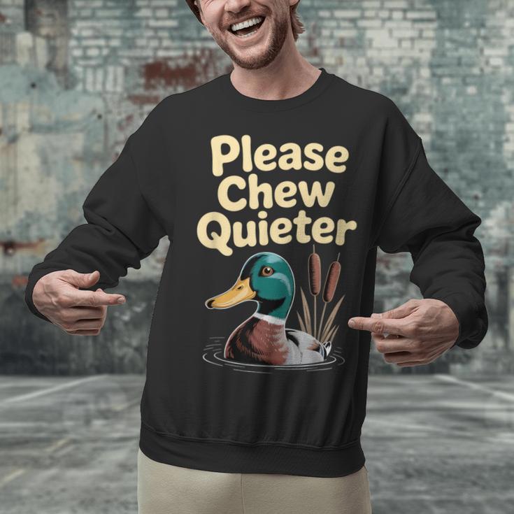 Please Chew Quieter Introvert Duck Lover Unisex Sweatshirt Please Chew Quieter Introvert Duck Lover Unisex Sweatshirt