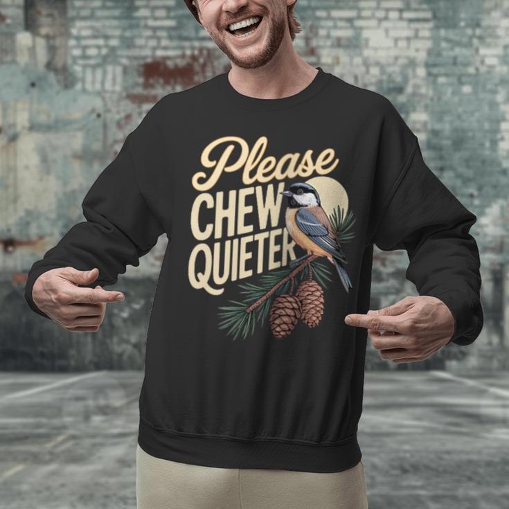 Please Chew Quieter Introverts Casual Everyday Unisex Sweatshirt Please Chew Quieter Introverts Casual Everyday Unisex Sweatshirt
