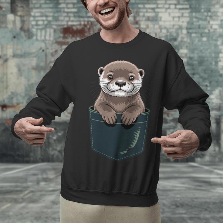 Pocket Otter Lover Introvert Cute Animal Fun Surprise Unisex Sweatshirt Pocket Otter Lover Introvert Cute Animal Fun Surprise Unisex Sweatshirt