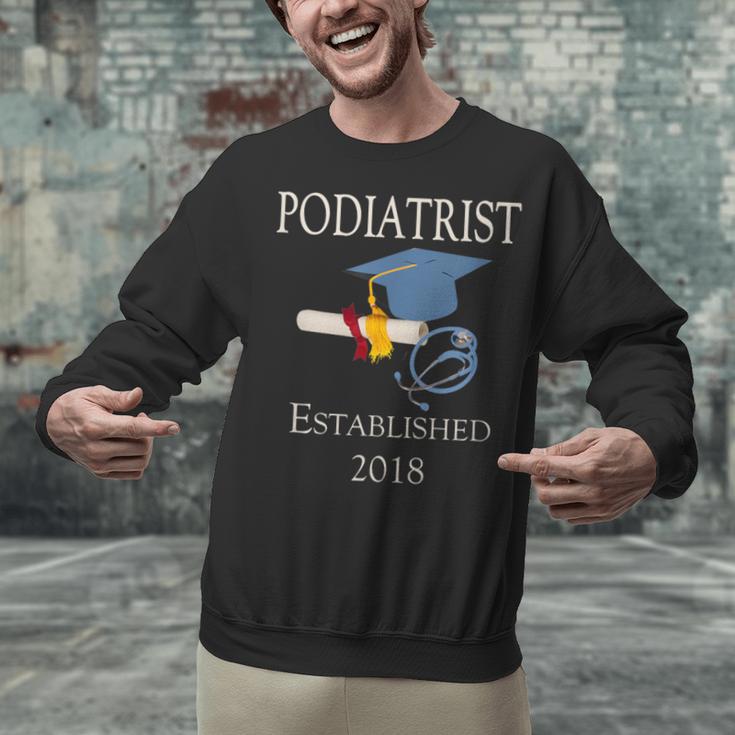 Podiatrist Established 2018 Med School Graduation Shirt Unisex Sweatshirt