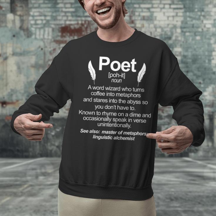 Poetry Poem Author Literature Book Lover Book Worm Poet Unisex Sweatshirt