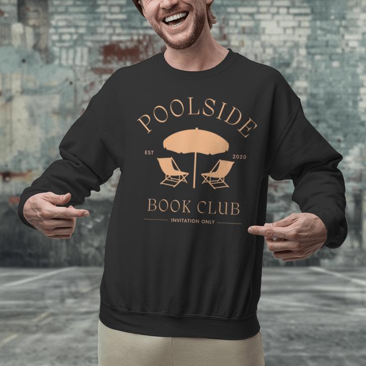 Poolside Book Club Summer Reading Book Lover Swimming Shirt For Men Women Unisex Sweatshirt