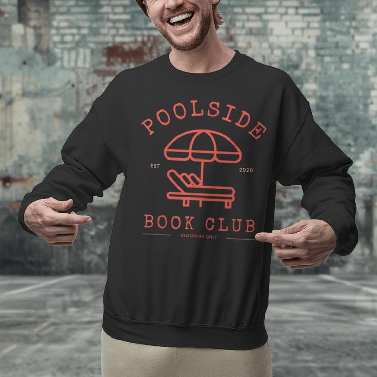 Poolside Book Club Summer Reading Book Lover Swimming Shirt Men Women Unisex Sweatshirt