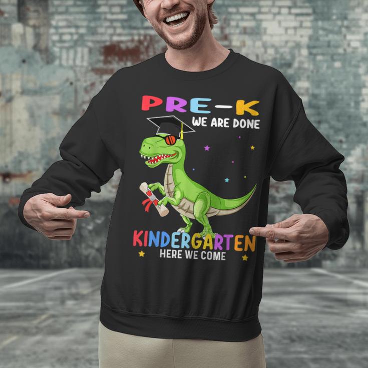 Pre k Graduation We Are Done Class 2023 Pre-k Dinosaur Boys Unisex Sweatshirt