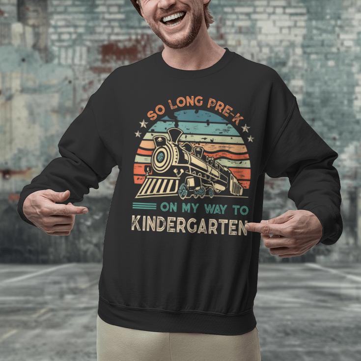Pre-k Graduation To Kindergarten Retro Vintage Train Kids Unisex Sweatshirt