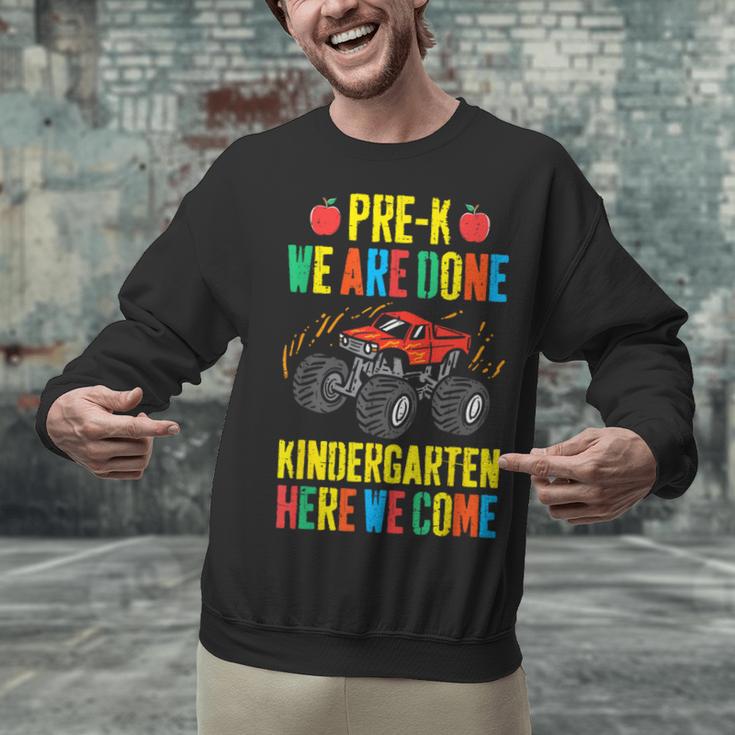 Pre-K Graduation Monster Truck Kindergarten Here We Come Unisex Sweatshirt