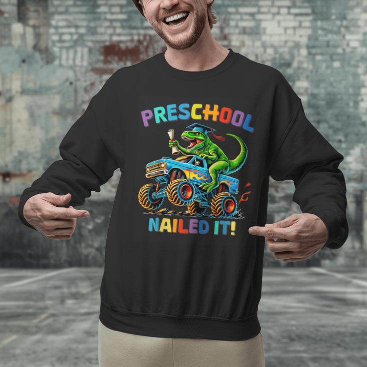 Preschool Graduation Monster Truck Dinosaur Boys Dino Tee Unisex Sweatshirt