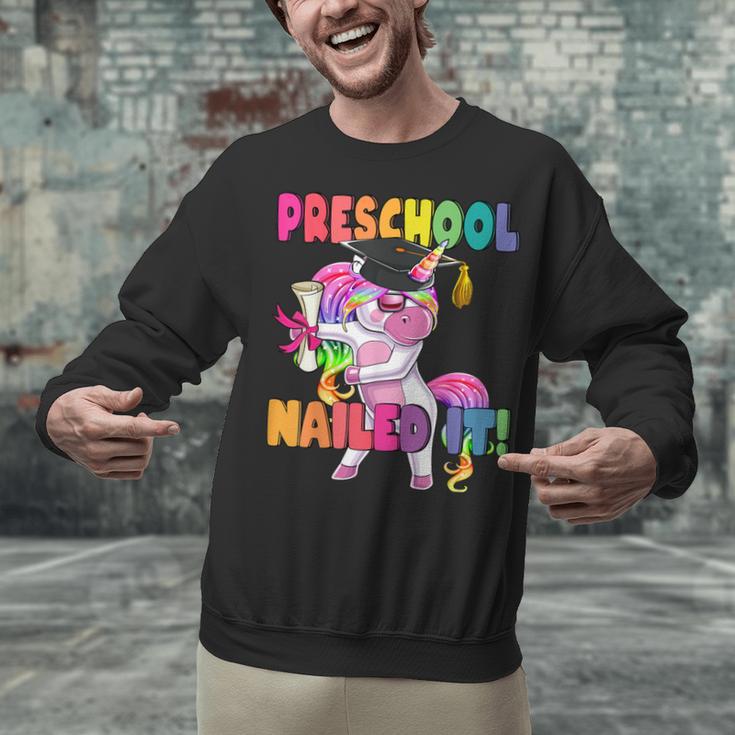 Preschool Nailed It Flossing Unicorn Graduation Shirt Unisex Sweatshirt