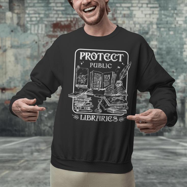 Protect Public Libraries Support Local Librarian Book Lover Unisex Sweatshirt