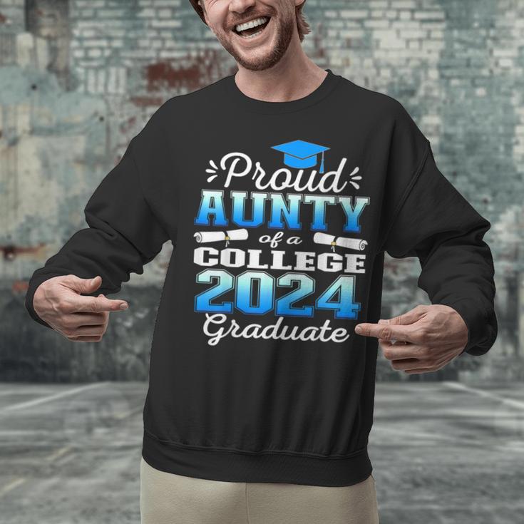 Proud Aunty Of 2024 College Graduate Family 24 Graduation Unisex Sweatshirt