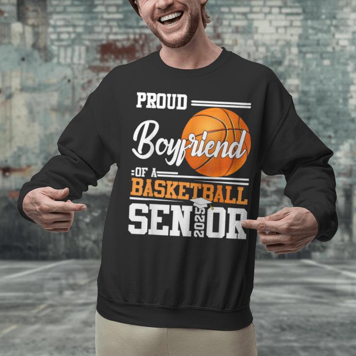 Proud Boyfriend Of A 2025 Senior Graduation Basketball Unisex Sweatshirt
