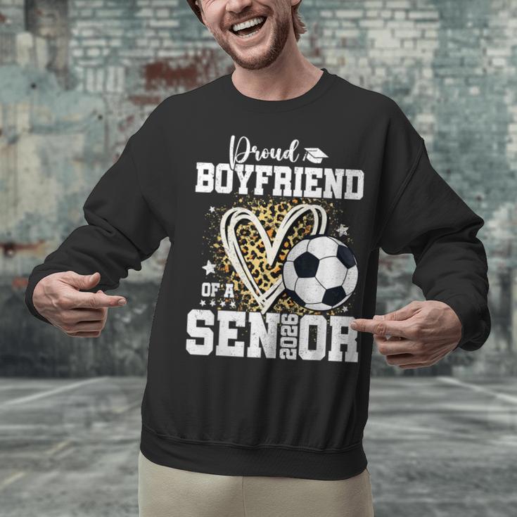 Proud Boyfriend Of A 2026 Senior Soccer Graduation Leopard Unisex Sweatshirt