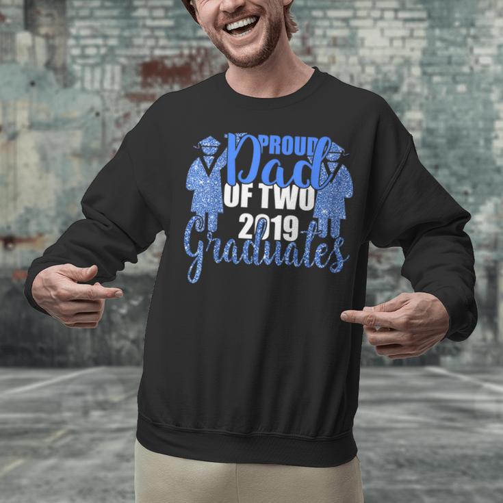 Proud Dad Of Two 2019 Graduates Twin Papa Graduation Unisex Sweatshirt