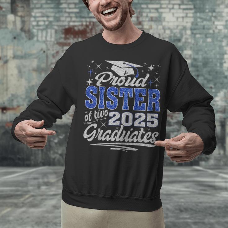 Proud Sister Of Two Class Of 2025 Graduates Twins Graduation Unisex Sweatshirt