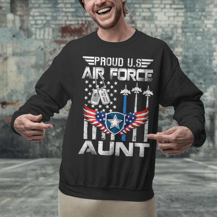 Proud US Air Force Aunt Flag Air Force Graduation Aunt Tee Unisex Sweatshirt