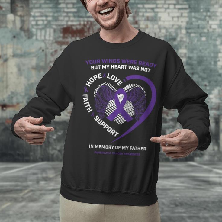 Purple In Memory Of My Dad Pancreatic Cancer Awareness Unisex Sweatshirt Purple In Memory Of My Dad Pancreatic Cancer Awareness Unisex Sweatshirt
