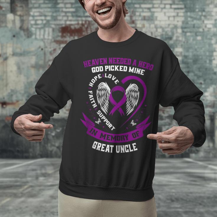 Purple In Memory Of Great Uncle Pancreatic Cancer Awareness Unisex Sweatshirt Purple In Memory Of Great Uncle Pancreatic Cancer Awareness Unisex Sweatshirt