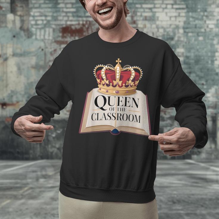 Queen Of The Classroom Appreciation Royal Crown Book Unisex Sweatshirt