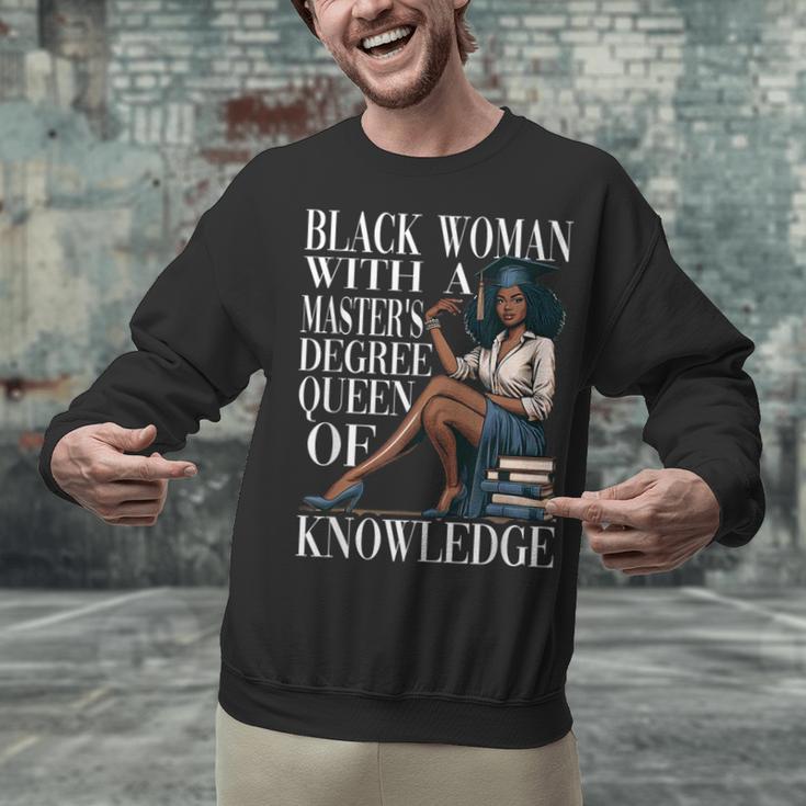 Queen Masters Degree Graduation Educated Melanin Grad Unisex Sweatshirt