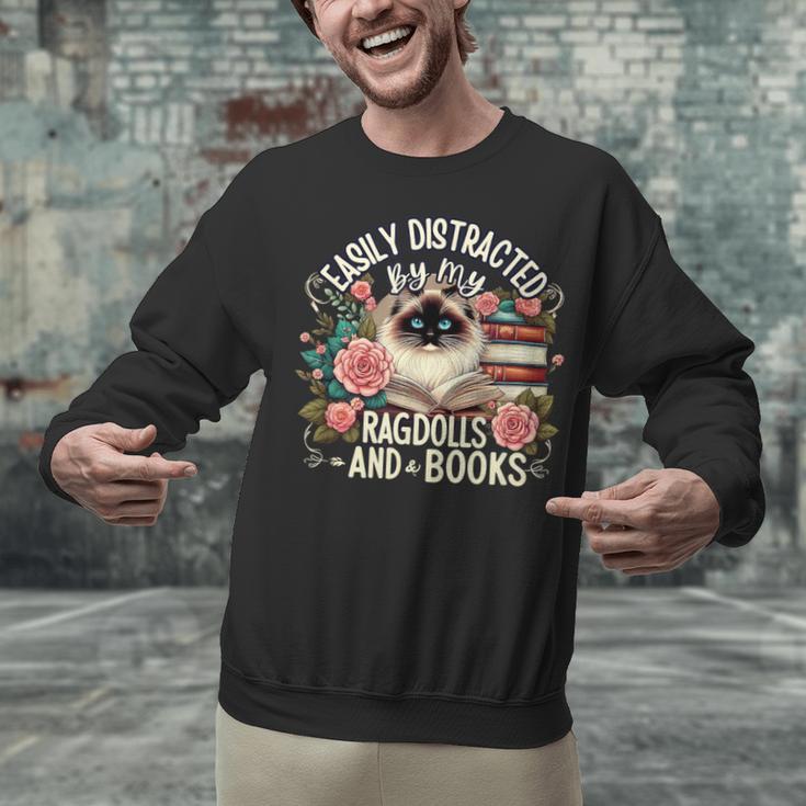 Ragdoll Lover Ragdoll Cat Ragdolls And Books Unisex Sweatshirt
