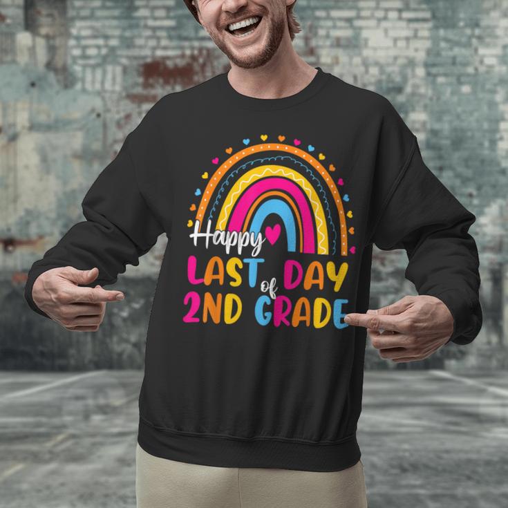Rainbow Last Day Of 2nd Grade Teacher Student Graduation For Men Women Kids Unisex Sweatshirt