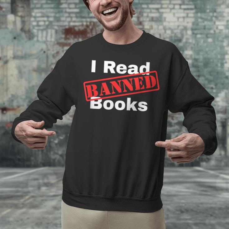 I Read Banned Books Censored Red Stamp Reading Librarian Unisex Sweatshirt I Read Banned Books Censored Red Stamp Reading Librarian Unisex Sweatshirt