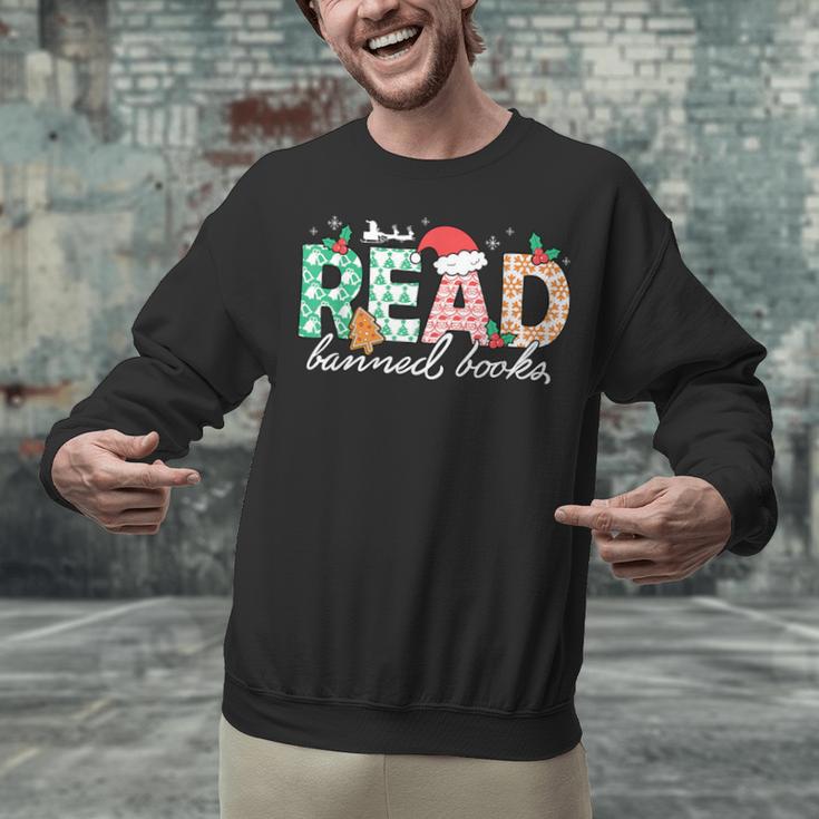 Read Banned Books Christmas Holiday Unisex Sweatshirt Read Banned Books Christmas Holiday Unisex Sweatshirt