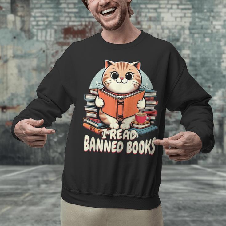 I Read Banned Books Shirt Cat Lover Bookworm Reader Men Women Kids Unisex Sweatshirt I Read Banned Books Shirt Cat Lover Bookworm Reader Men Women Kids Unisex Sweatshirt