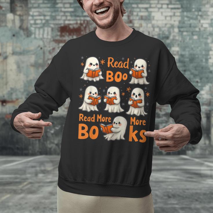 Read Boo KS Read More Bo KS Cute Ghost Reading Book Unisex Sweatshirt