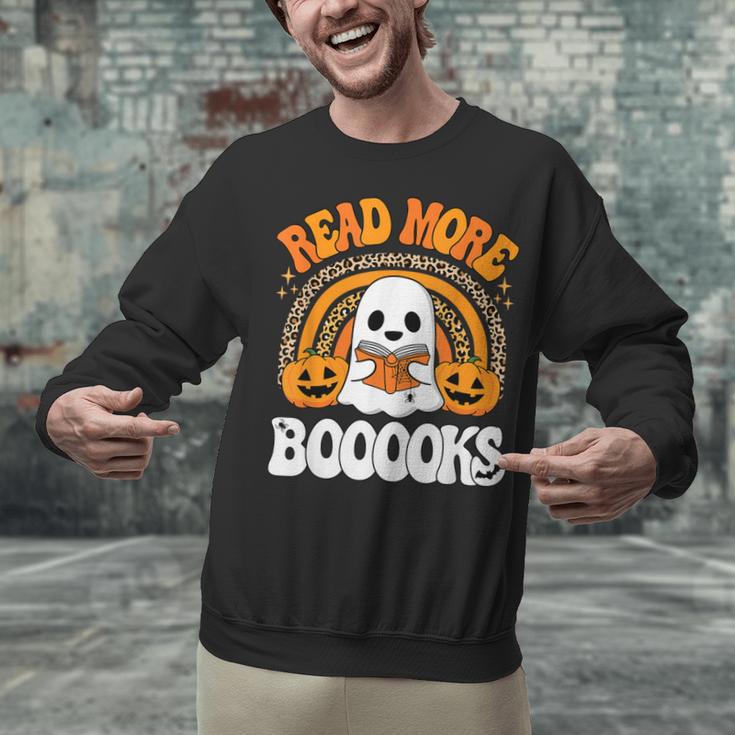 Read More Books Booooks Ghost Pumpkin Cute Teacher Halloween Unisex Sweatshirt