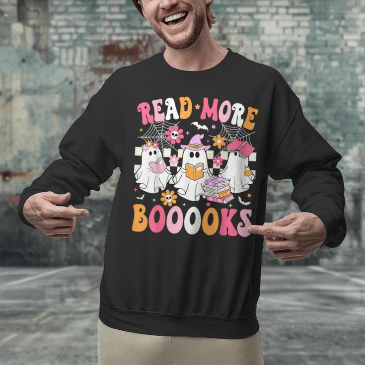 Read More Books Ghosts Reading Book Teacher Halloween Unisex Sweatshirt