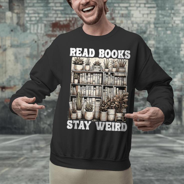 Read Books Stay Weird Introvert Book Lover Book Unisex Sweatshirt