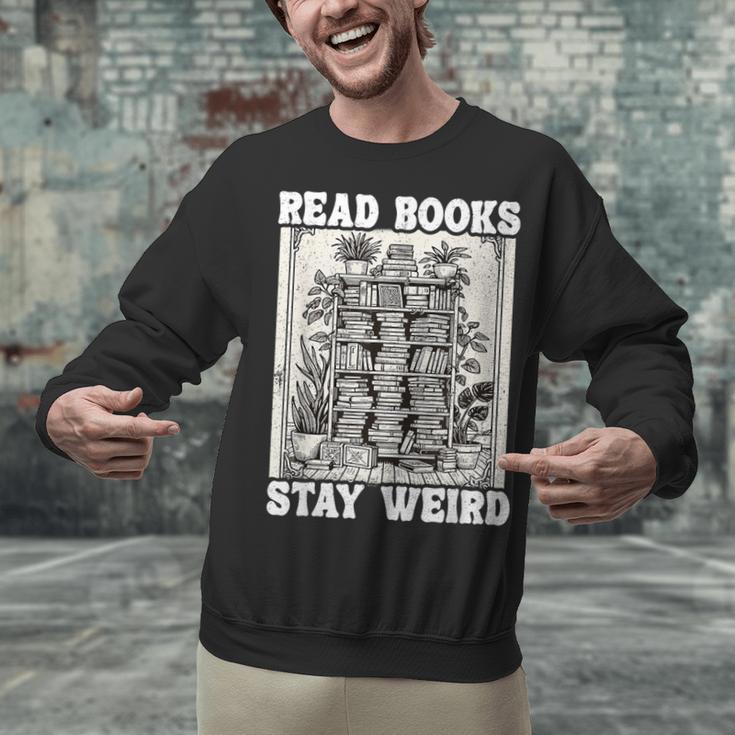 Read Books Stay Weird Introvert Book Lover Book Unisex Sweatshirt